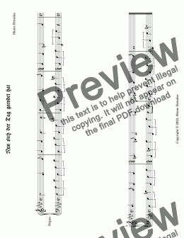 page one of Nun sich der Tag geendet hat - Chorale Prelude