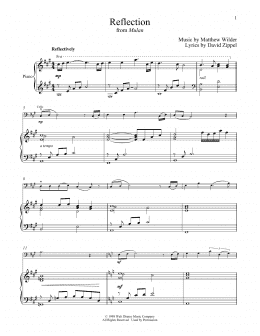 page one of Reflection (from Mulan) (Cello and Piano)