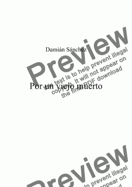 page one of Por un viejo muerto