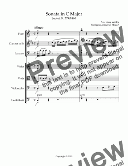 page one of Sonata in C Major