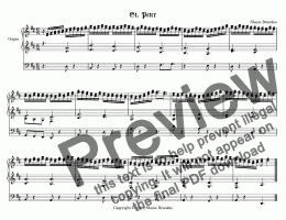 page one of St. Peter (II)  - Chorale Prelude