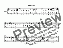 page one of Two Oaks (I) - Chorale Prelude