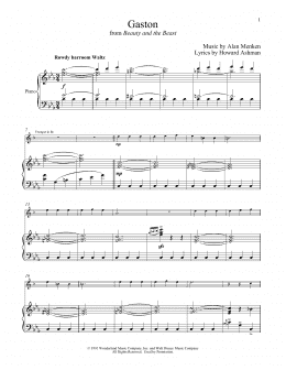 page one of Gaston (from Beauty And The Beast) (Trumpet and Piano)