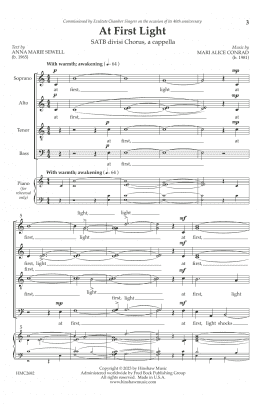 page one of At First Light (Choir)