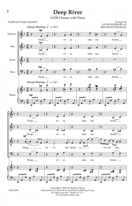 page one of Deep River (SATB Choir)