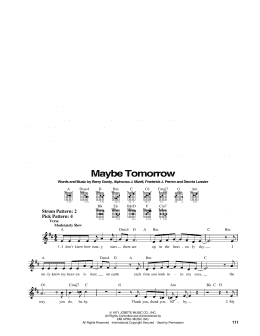 page one of Maybe Tomorrow (Easy Guitar)