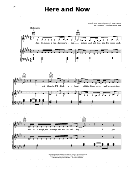 page one of Here And Now (Piano, Vocal & Guitar Chords (Right-Hand Melody))