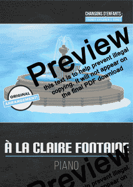 page one of À la claire fontaine