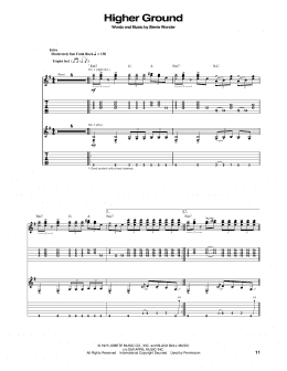 page one of Higher Ground (Guitar Tab)