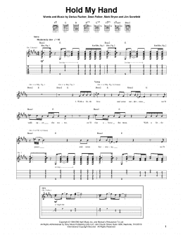 page one of Hold My Hand (Guitar Tab)