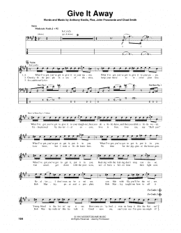 page one of Give It Away (Bass Guitar Tab)