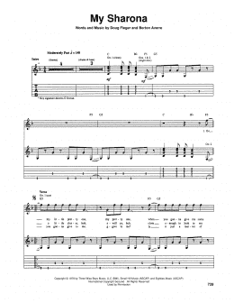 page one of My Sharona (Guitar Tab)