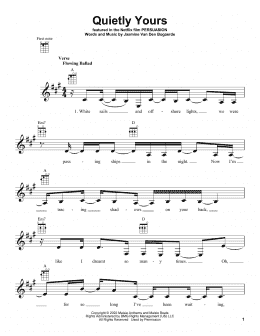 page one of Quietly Yours (from Persuasion) (Ukulele)