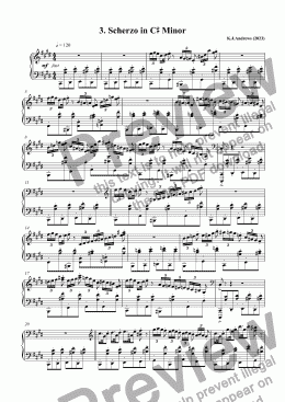 page one of Three Pieces in C# Minor: 3. Scherzo