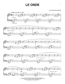 page one of Le Onde (Piano Solo)