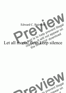 page one of Let all mortal flesh keep silence