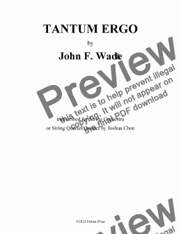 page one of Tantum Ergo