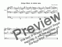 page one of Heiliger Geist - Chorale Prelude