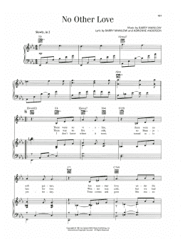 page one of No Other Love (Piano, Vocal & Guitar Chords (Right-Hand Melody))