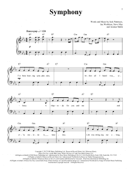 page one of Symphony (feat. Zara Larsson) (Easy Piano)