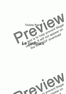 page one of La jardinera