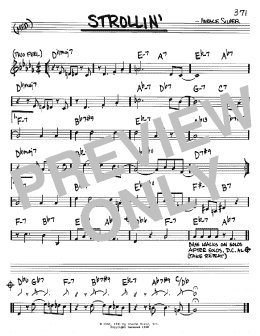 page one of Strollin' (Real Book – Melody & Chords – C Instruments)