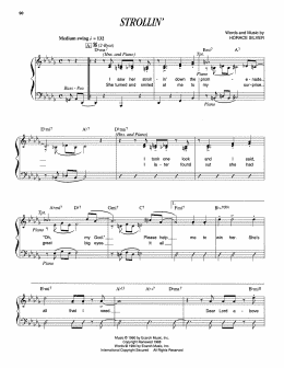 page one of Strollin' (Piano Transcription)