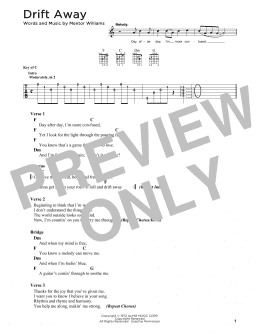 page one of Drift Away (Solo Guitar)