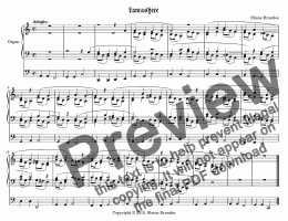 page one of Lancashire (double canon at the octave)  - Chorale Prelude