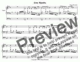 page one of Cwm Rhondda - Chorale Prelude