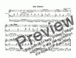 page one of Nunc Dimittis - Chorale Prelude