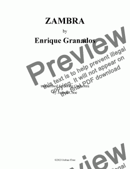 page one of 12 Danzas españolas: Zambra