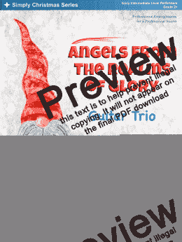 page one of Angels From The Realms Of Glory (Guitar Trio)