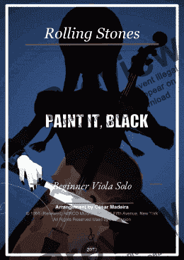 page one of Paint It Black - Easy Viola