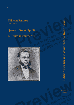 page one of Ramsøe: Quartet No. 4 for Brass instruments Op. 37