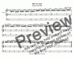 page one of Gott sei dank (II) - Chorale Prelude