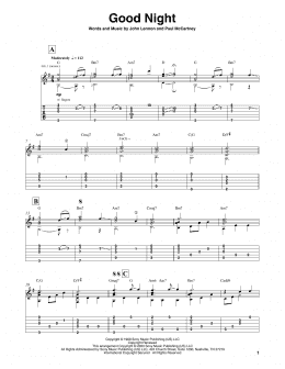 page one of Good Night (Solo Guitar)