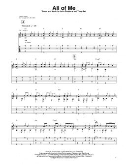 page one of All Of Me (Solo Guitar)