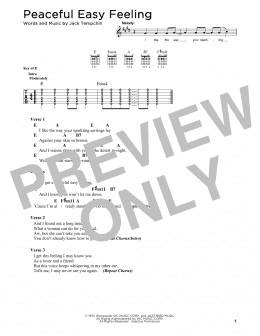 page one of Peaceful Easy Feeling (Solo Guitar)