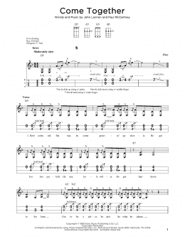 page one of Come Together (Dulcimer)