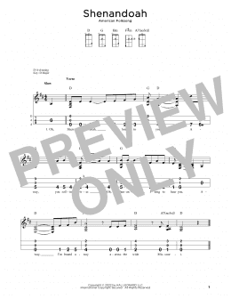 page one of Shenandoah (Dulcimer)