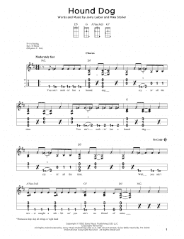 page one of Hound Dog (Dulcimer)