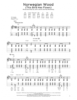 page one of Norwegian Wood (This Bird Has Flown) (Dulcimer)