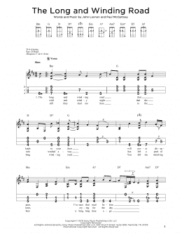 page one of The Long And Winding Road (Dulcimer)