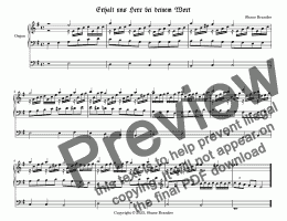 page one of Erhalt uns Herr, bei deinem Wort (XVII) - Chorale Prelude