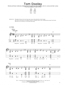 page one of Tom Dooley (Dulcimer)