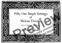 page one of 51 Simple Chorale Settings for Organ or Piano