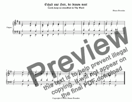 page one of Erhalt uns Herr, bei deinem Wort (XXVI) - Chorale Prelude