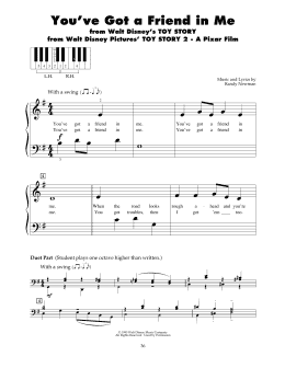 page one of You've Got A Friend In Me (from Toy Story) (5-Finger Piano)