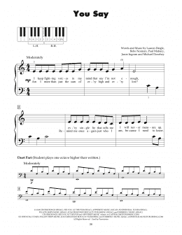 page one of You Say (5-Finger Piano)